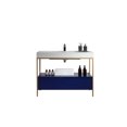 thumbnail image 3 of Texel 42" Navy Blue and Gold Style Freestanding Bathroom Vanity, 3 of 8
