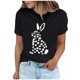 thumbnail image 2 of Tops de Cuello Alto para las Mujeres Amante Impreso Camiseta Cuello Redondo Manga Corta, Poliéster Spandex, 2 of 7