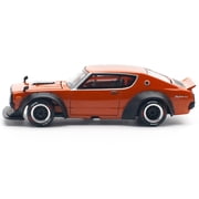 Skyline GT-R V8 Drift Kenmeri RHD (Right Hand Drive) Orange Metallic 1/64 Die Cast Model Car by Pop Race