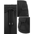 thumbnail image 4 of J. METHOD Mens Light Comfy Elastic Drawstring Fleece Cargo Sweat Shorts [NEMP07], 4 of 6