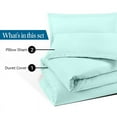 thumbnail image 6 of 1200 TC 100% Egyptian Cotton Duvet set Zipper Closur Ultra Soft Durable and Fade Resistant Color Aqua Blue Solid size Queen, 6 of 6