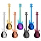 thumbnail image 3 of Cuchara de guitarra de 7 piezas: oro, púrpura, azul, negro, oro rosa, plata, sinfonía Fokelyi MZQ-0718, 3 of 7