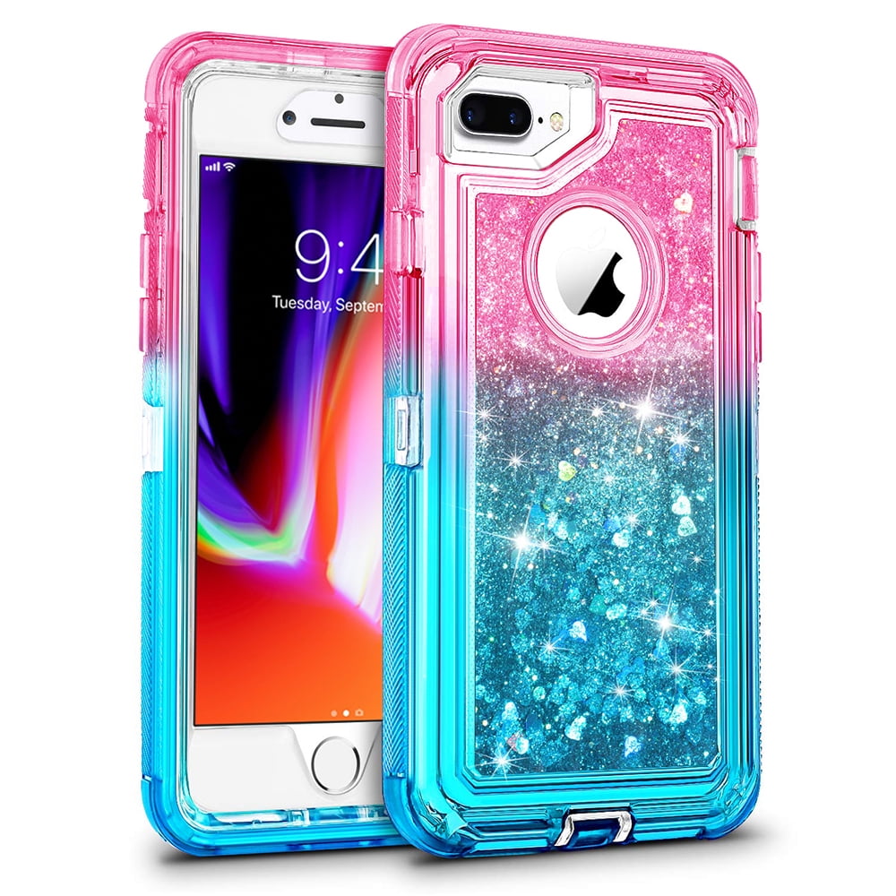 For Apple iPhone 8 Plus iPhone 7 Plus iPhone 66S Plus Tough Defender Sparkling Liquid Glitter Heart Case Cover Pink For Apple iPhone 8 Plus iPhone 7 Plus iPhone 66S Plus Tough Defender Sparkling Liquid Glitter Heart Case Cover Pink