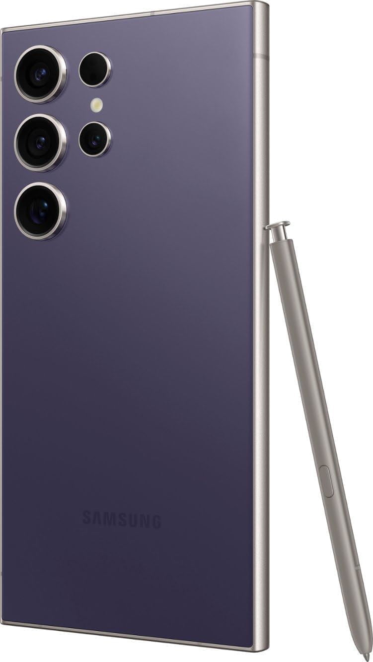 Restored Samsung Galaxy S24 Ultra SM-S928U 256GB Titanium Violet Unlocked (Refurbished)