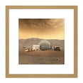thumbnail image 1 of Space NASA Planet Mars Ice Home Concept Illustration 8X8 Inch Square Wooden Framed Wall Art Print Picture with Mount, 1 of 4