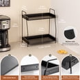 thumbnail image 6 of ANBOXIT Countertop Coffee Station Organizer, 2 Tier Wooden Shelf for Coffee Bar Accessories, Condiment Storage Caddy for Kitchen, Home, Office - Black, 6 of 7