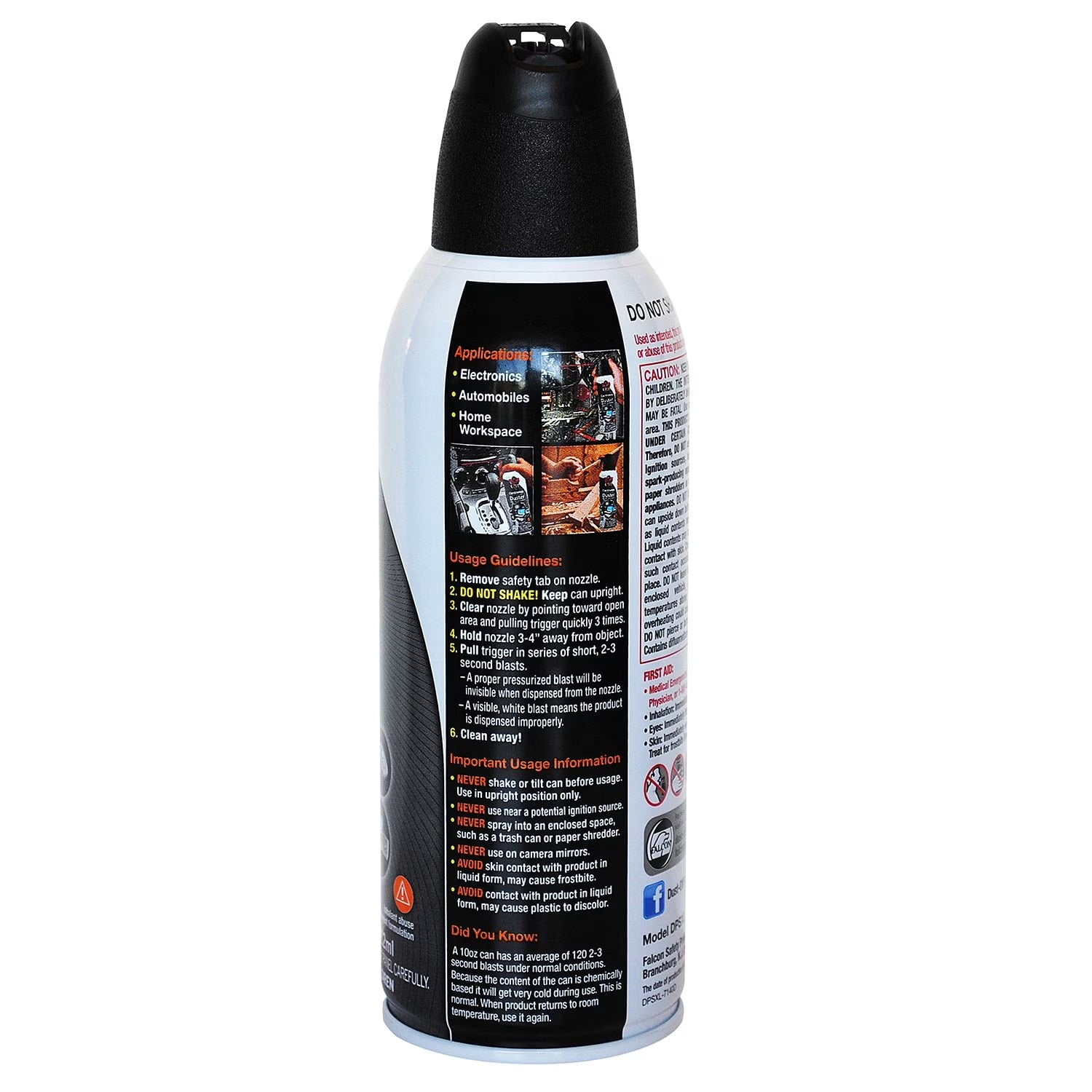 Dust-Off Compressed Air Duster 10oz 4-Pack + Microfiber Cloth – Canned Air Cleaner for Keyboard, PC, Laptop, Electronics Dust Remover