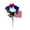 A, variant on Bfogop Patriotic Artificial Flowers 1 Pcs 6 Branch Red White Blue Rose Tulip Flowers Memorial Day Flower Bouquet for 4th of July Independence Day Grave Home Table Decoration