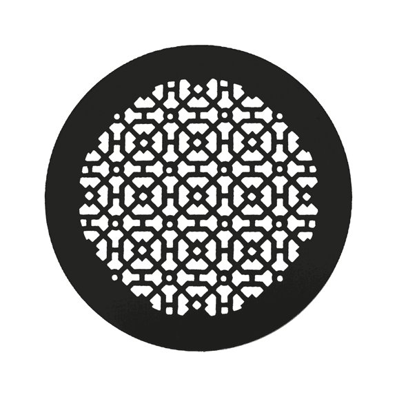 Achtek 10" Duct Opening Solid Cast Aluminum Round Grille ( 12" Round Overall) | Powder Coated Black - Without Holes for Floor