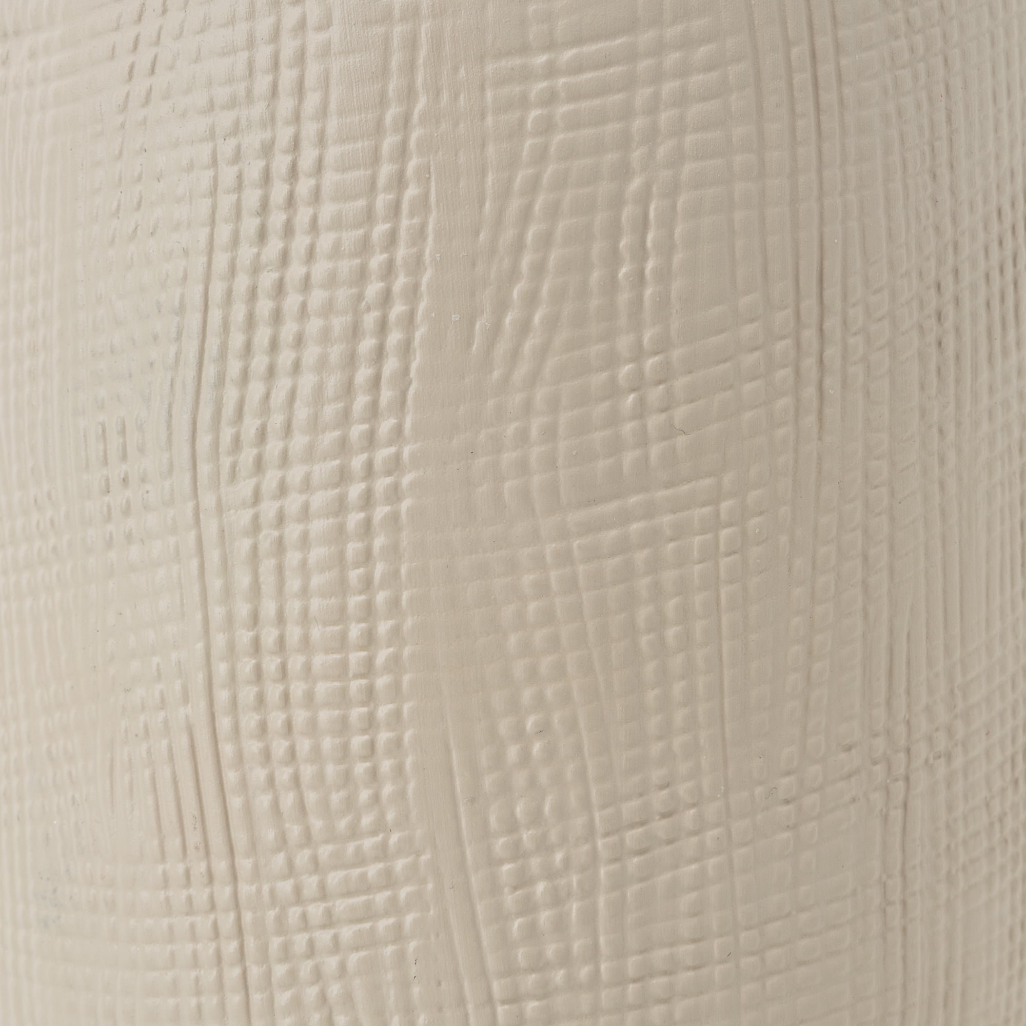 Mainstays Papyrus Beige Combed Ceramic Decorative Vase, 8.75"