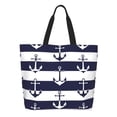 thumbnail image 1 of Balery Anchors Bolsa Tote Estilo Estético con Cremalleras, Bolsa de Hombro, Bolsa de Compras Grande y Plegable, 1 of 8