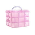 thumbnail image 4 of 3 Layer Clear Plastic Jewelry Bead Storage Box Container Organizer Case Craft, 4 of 8