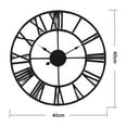 thumbnail image 3 of Reloj de pared decorativo, reloj retro europeo con números grandes, reloj de metal silencioso para interiores que funciona con pilas para el hogar, la sala de estar, la cocina y el estudio Vhermosa, 3 of 8