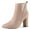 Dust Pink, variant on BLISSFUL STEP Women's Zipper Block Heels Ankle Boots Hot Pink 8