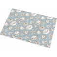 thumbnail image 2 of Shag Bath Rugs Summer Ocean Beach Seashells Starfish Plush Soft Fluffy Doormat Floor Carpet,Non-Slip Living Room Bedroom Kitchen Entryway Door Mats Retro Conch Seamless, 2 of 6