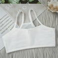 thumbnail image 2 of FAOWME Back Double Mesh Bras For Girls Teen Girls Sports Bras Comfort Soft Solid Color Bras White 6-15 Years, 2 of 8