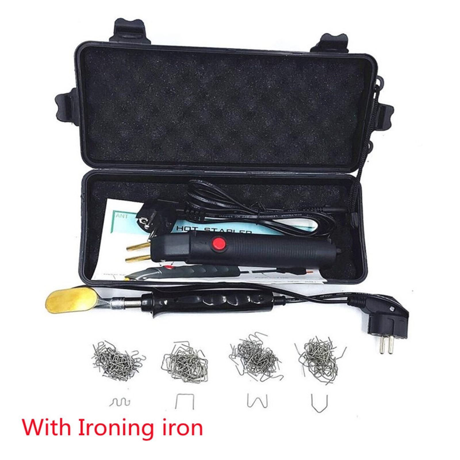 Plastic Repair Gun Hot Plastic Stapler Repair Bumper Weld Gun Plastic Welder Hot Melt Welding Nail Repair Soldering Iron Staples
