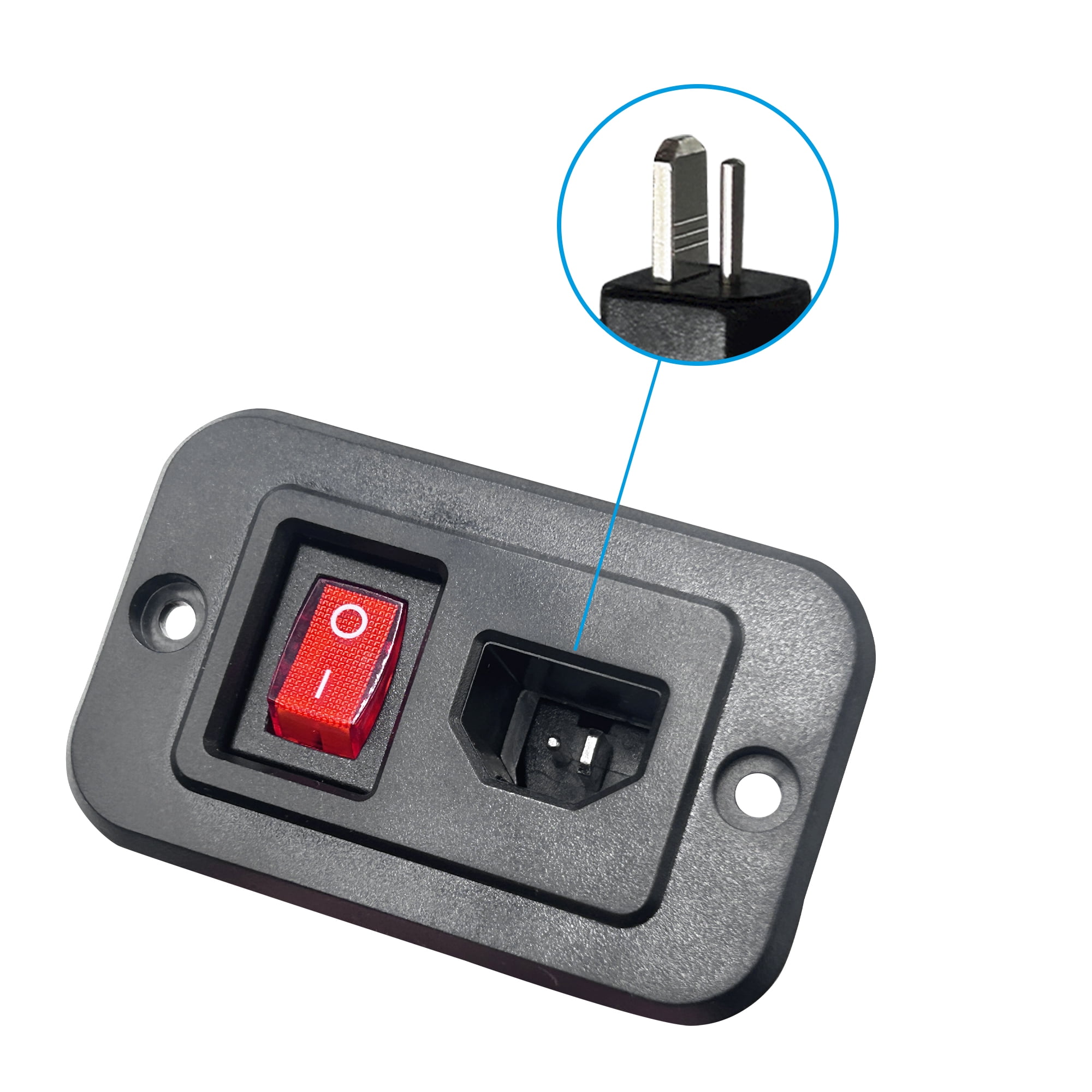 Fixed DC Power Socket Replacement with Switch for Power Recliner Lift Chairs
