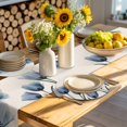 thumbnail image 4 of Spring Floral Round 13 Inch Placemats Set of 8, Blue Tulip Summer Botanical Rustic HeatResistant Non Slip Place Mats for Dining Table, Wipeable Braided Kitchen Table Mats for Housewarming, 4 of 9