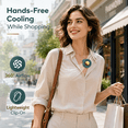 thumbnail image 3 of Clip On Fan Bladeless Wearable 25dB Silent 3 Speeds Mini 900mAh Rechargeable Type C Hands Free Stroller Office Summer Cooling Portable Gadget, 3 of 7