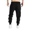 thumbnail image 3 of WTOBBY Men's Multi-Pocket Fleece-Lined Cargo Pants Relaxed Fit for Casual Outdoor Activities Warm Comfortable Workout Joggers Men's Trousers,Black L, 3 of 7