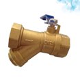 thumbnail image 1 of HAMPPLIES garden hose quick connect kit Ball Valve Golden Brass 1Pack, 1 of 8