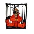 thumbnail image 1 of HUASHENG Animated Skeleton Prisoner Halloween Prop Hanging Cage With Sound Light Up And Motion Sensor For Indoor/Outdoor Scary Decor (Batteries Not Included), 1 of 9