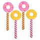 thumbnail image 1 of KAKOWELY 4 globos inflables de PVC con forma de dona para decoración de fiestas de cumpleaños infantiles, temática de Candyland, para uso en interiores y exteriores., 1 of 5
