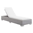 thumbnail image 2 of Modway Conway Sunbrella? Outdoor Patio Wicker Rattan Chaise Lounge in Light Gray White, 2 of 10