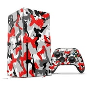 WraptorSkinz Skin Wrap compatible with the 2020 XBOX Series X Console and Controller Sexy Girl Silhouette Camo Red (XBOX NOT INCLUDED)