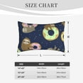 thumbnail image 6 of Naloa Sloth with Donuts Pillowcase, Throw Pillowcase, Wrinkle-Free, Stain-Resistant with Hidden Zipper for Bedroom Sofa - 14"x20", 6 of 9
