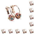 thumbnail image 3 of Qarigey 1 par de pendientes de aro con diamantes de imitación, joyería presente, cuentas de Color dorado Type1 NO1 Qarigey CBP227073, 3 of 5