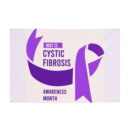 

Cystic Fibrosis Awareness Month Purple Ribbon Party Banner 47x71in - High Durability - Designed for Indoor or Outdoor Use - Great Gift Idea
