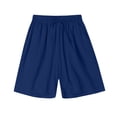 thumbnail image 3 of CCRFTGI Girls Athletic Shorts 10-12 Casual Elastic Pants Lightweight Cotton Linen 2026 Summer Girls Fashion Shorts Navy 10-11 Years, 3 of 3
