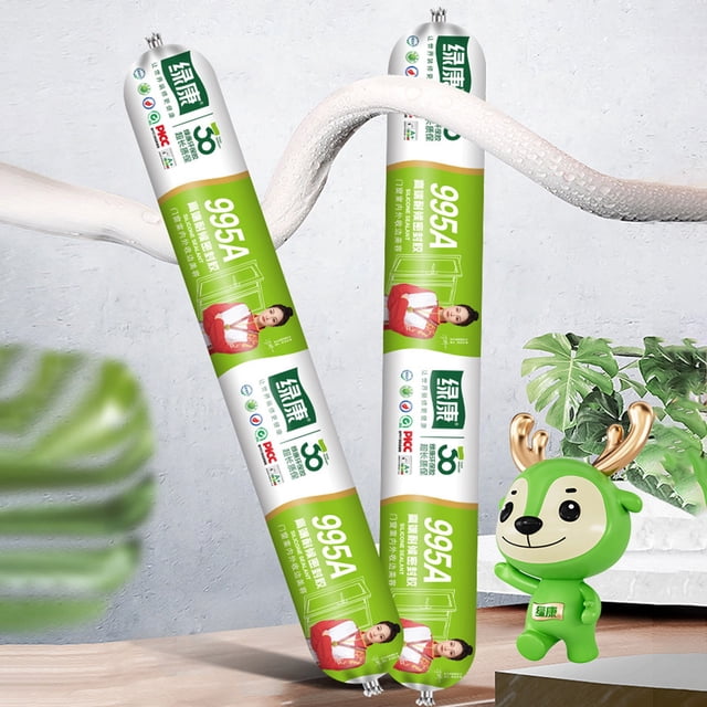 Greencon Scellant Structural, Blanc, Solution de Scellant en Silicone pour Fissures de Toit et de Mur Scellant Extérieur en Silicone 995A Résistant à la Chaleur et à l'Eau Scellants Extérieurs Résistants aux Déchirures et à la Résistance