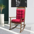 thumbnail image 3 of 2 Pcs/Set Rocking Chair Cushion Anti-fading Polyester 2 Pcs/Set Fiber Sofa Cushion Good Elasticity Seat Replacement and Bottom Outdoor No.1, 3 of 9