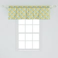thumbnail image 2 of Ambesonne Floral Valance Pack of 2, Graphic Images of Bouquets, 54"X18", Yellow Blue, 2 of 4