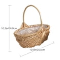 thumbnail image 2 of Niceauty 1Pc Handwoven Khaki Wood Vegetable Basket for Food and Home Use, 2 of 8