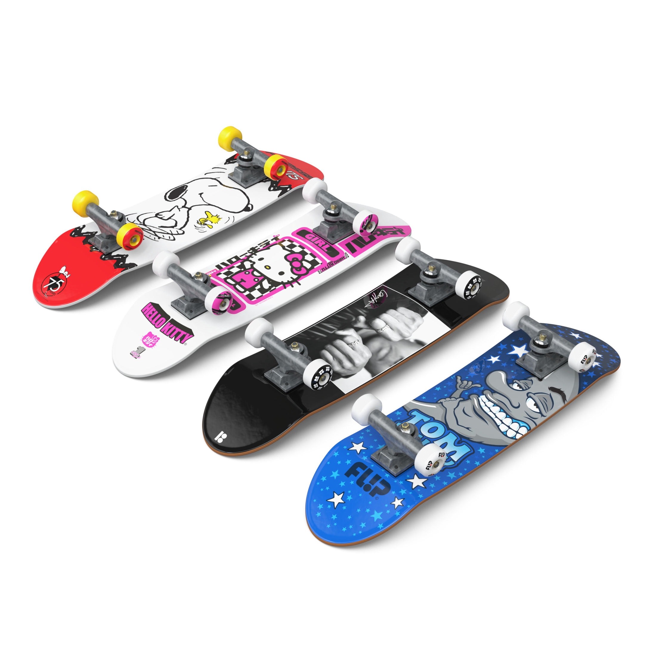 Tech Deck, Finesse Peanuts Handboards, Authentic Mini Skateboards for Kids Ages 6 and up