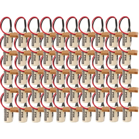 50 PCS CR14250SE 3V PLC Lithium Batteries for SANYO CR14250SE Battery 1747-BA Backup Power Supply with Brown Plug