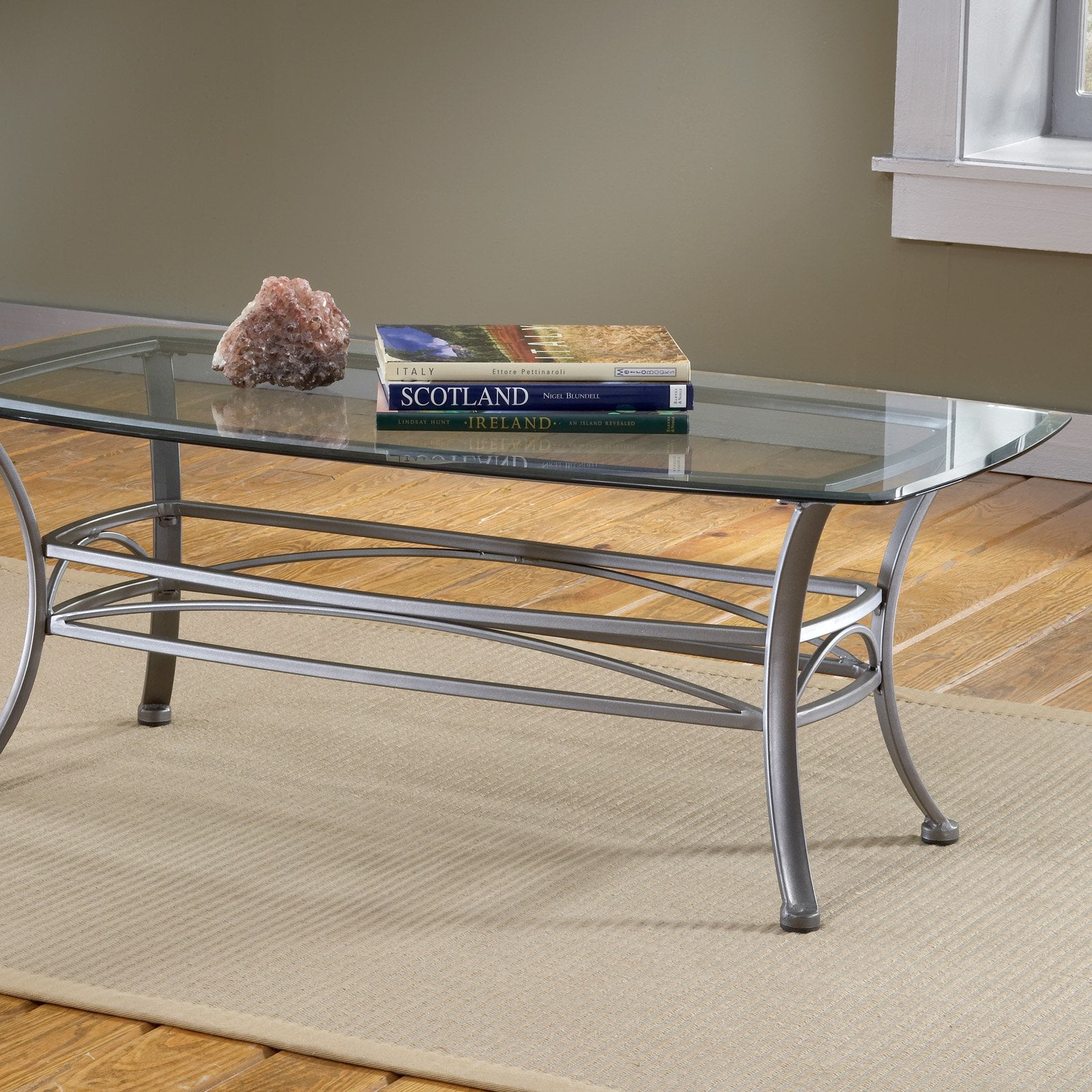 Hillsdale Abbington Rectangle Glass Top Coffee Table