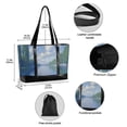 thumbnail image 2 of FORMRS Canvas Laptop Tote Bag for Women with 15.6" Computer Compartments Shoulder Handbag, Blue Sky and River, 2 of 7