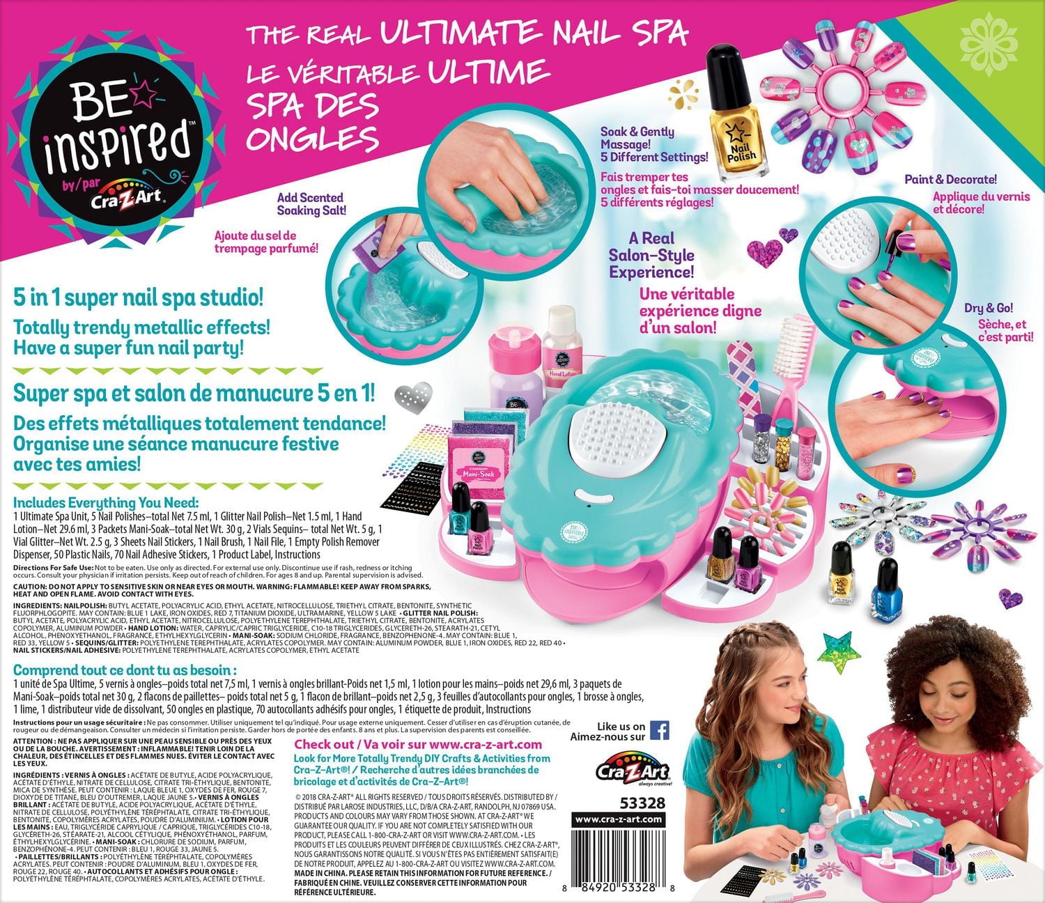 Cra-Z-Art Be Inspired All-in-One Real Ultimate Nail Spa, Nail