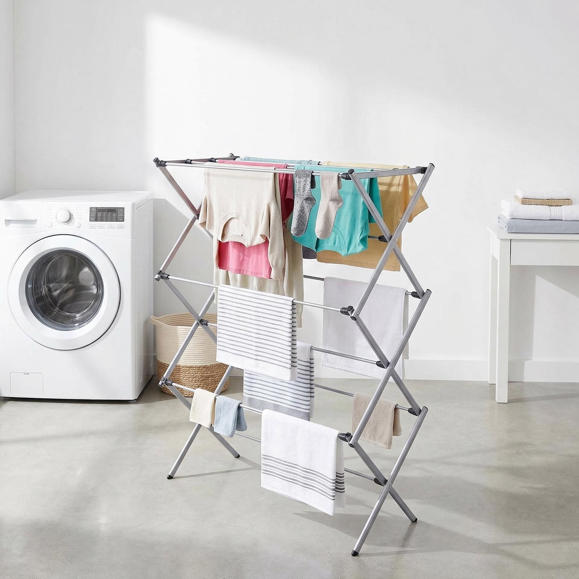 Mainstays Oversized Collapsible Steel Laundry Drying Rack