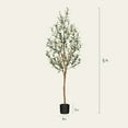 thumbnail image 2 of DR.Planzen 2 Pack 5ft Artificial Olive Tree Indoor, Tall Faux Olive Tree, Artificial Plants with Natural Wood Trunk and Lifelike Fruits for Home Office Decor, 2 of 12