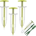 thumbnail image 1 of Sembrador de semillas de plantas, 5 configuraciones diferentes, dispensador de semillas de jardín con 2 herramientas de trasplante, esparcidor de semillas pequeño, suministros de jardinería, 1 of 9