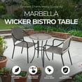 thumbnail image 5 of Open Box Four Seasons Courtyard 24" Wicker Modern Bistro Patio Table, Gray, 5 of 6