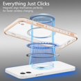 thumbnail image 3 of Magnetic Case for iPhone 12 6.1 inch, Cute Plating Love Hearts Pattern Case Compatible with MagSafe Charger Soft Bumper Shockproof Phone Case Pretty Cover for Women Girls - Heart White, 3 of 14