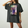 thumbnail image 4 of TayIor Sw1ft Chemises, Tyler Sw1ft Merch, Tyler Sw1ft, Mode Décontractée Imprimée Col Rond Manches Courtes Chemises Blouse Femme Graphique Amateur de Musique TKFASHION Gris Foncé S, 4 of 6