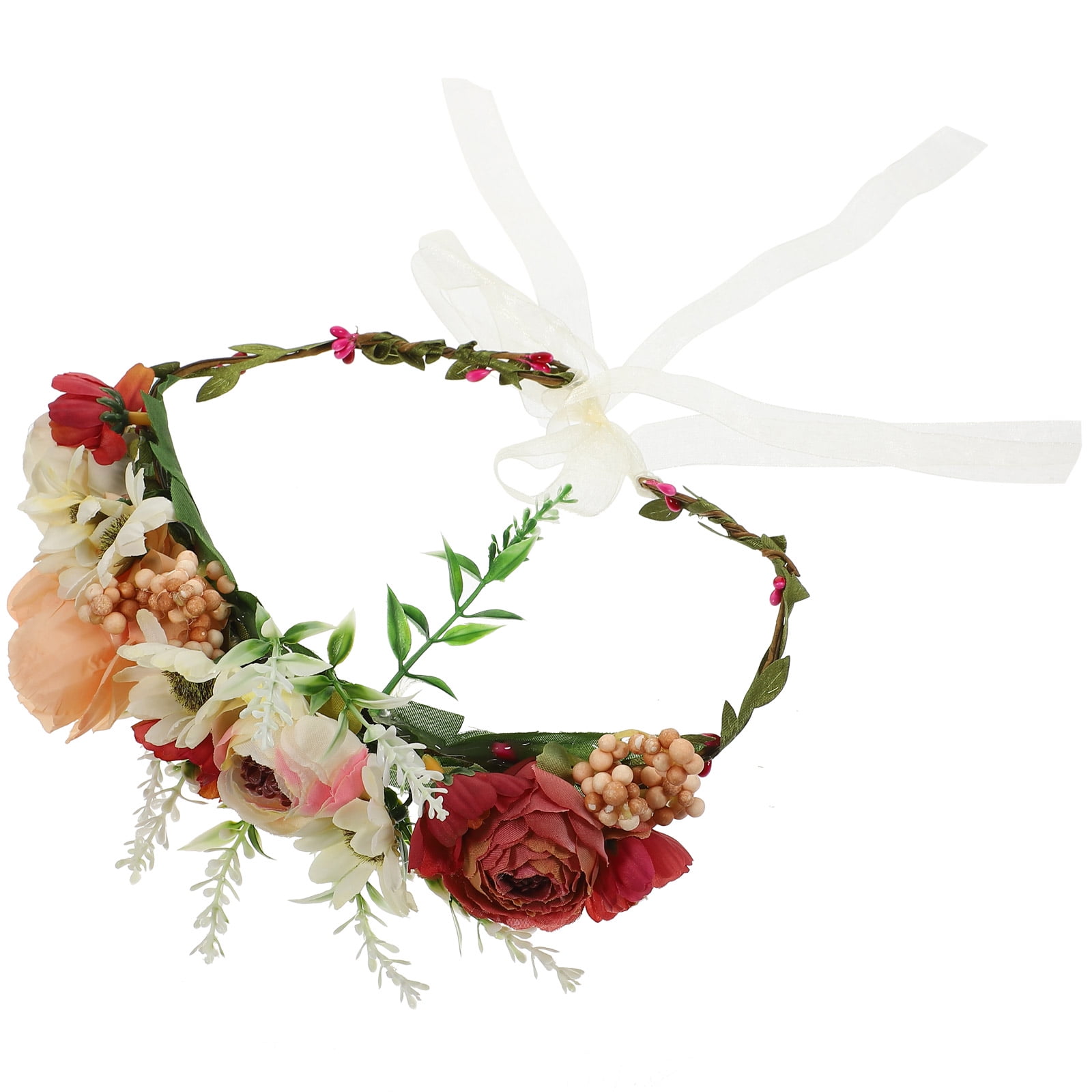 PTOOTP Portable Lightweight Dog Flower Collar with Ribbon Strap for Pet Parties